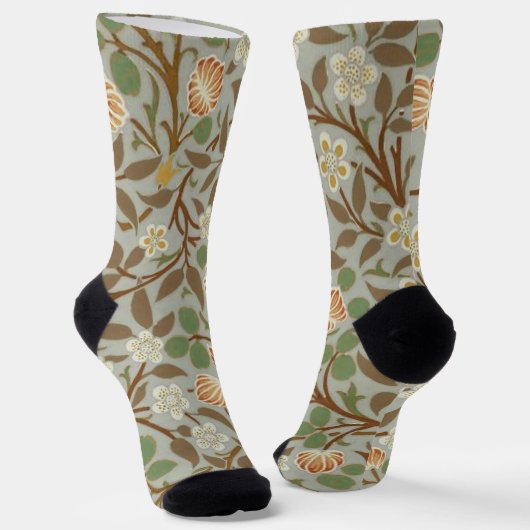 Chaussette Fleur botanique de trèfle William Morris (Angulaire)