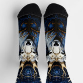 Chaussette Fleur céleste gothique de cerf de minuit (Haut)