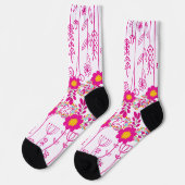 Chaussette Fleur conçue colorée (Gauche)