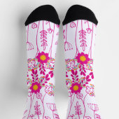 Chaussette Fleur conçue colorée (Haut)