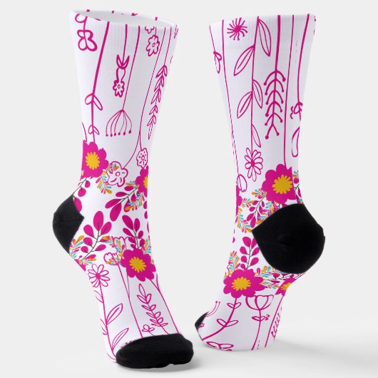 Chaussette Fleur conçue colorée (Angulaire)