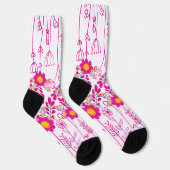 Chaussette Fleur conçue colorée (Droite)