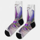 Chaussette Fleur d'art Abstrait, énergique et coloré (Gauche)