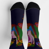 Chaussette Fleur de couleur arc-en-ciel (Haut)