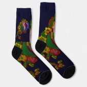 Chaussette Fleur de couleur arc-en-ciel (Droite)