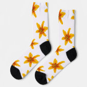 Chaussette Fleur de lys jaune pixelisée (Gauche)