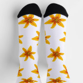 Chaussette Fleur de lys jaune pixelisée (Haut)