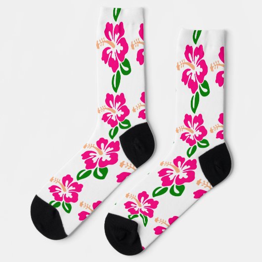 Chaussette Fleur de Tilleul Rose Tropicale Thunder_Cove (Gauche)