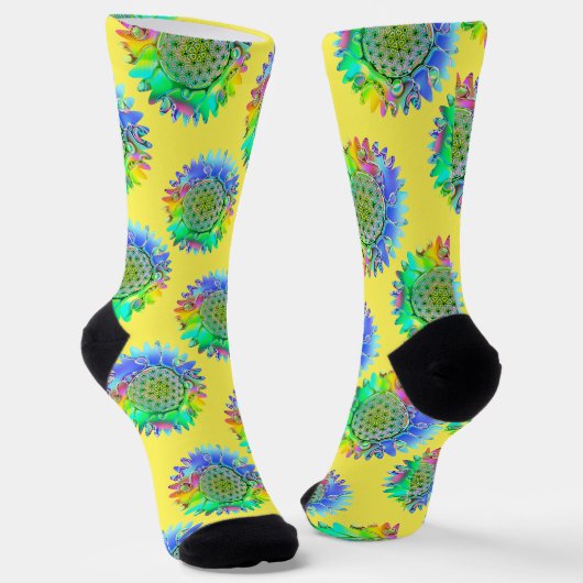 Chaussette Fleur de Vie - Floraison Géométrique 4 (Angulaire)