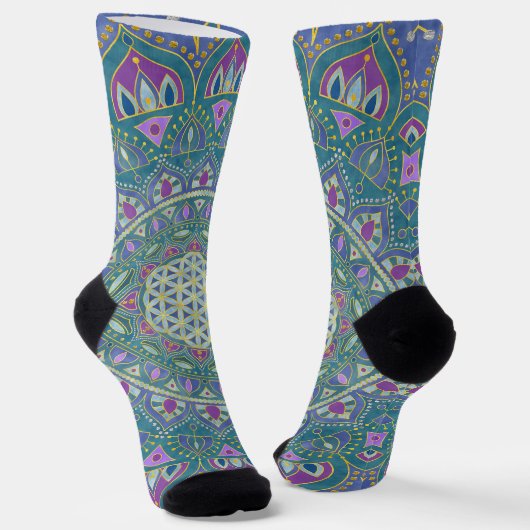 Chaussette Fleur De Vie - Mandala India Style 1 (Angulaire)