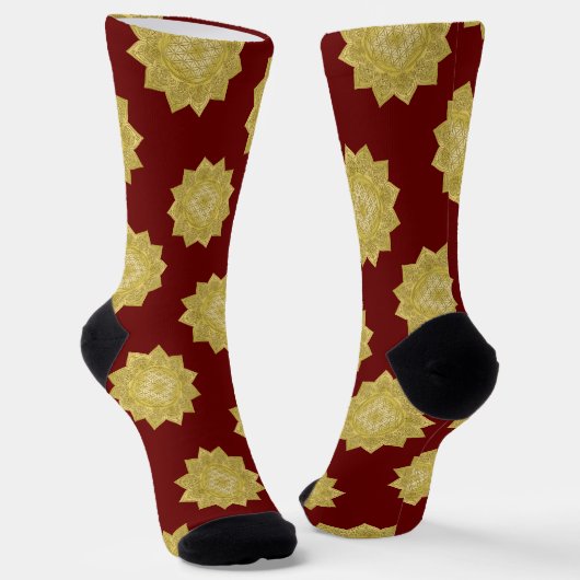 Chaussette Fleur de Vie - Mandala Indien 4 (Angulaire)