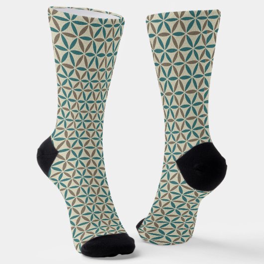 Chaussette FLEUR DE VIE - motif de timbre 1 (Angulaire)