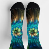 Chaussette Fleur d'Imaginaire lumineux, Fractale Abstraite co (Haut)