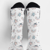 Chaussette Fleur Motif et arc-en-ciel Boho sans joint (Haut)