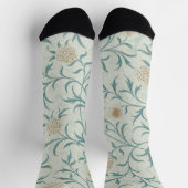 Chaussette Fleur, motif floral, William Morris (Haut)