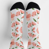 Chaussette Fleur Rose Moderne Personnaliser (Haut)