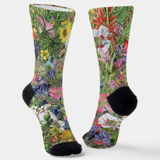Chaussette Fleur sauvage de la nature en fleurs botaniques (Angulaire)