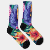 Chaussette Fleur tropicale lumineuse  (Droite)