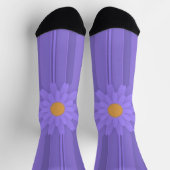 Chaussette Fleur Violette Simple sur Croix Moderne (Haut)