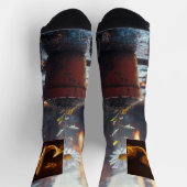 Chaussette Fleurir à travers les flammes (Haut)