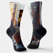 Chaussette Fleurir à travers les flammes (Angulaire)
