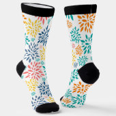 Chaussette Fleurs abstraites colorées motif (Angulaire)