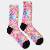 Chaussette Fleurs abstraites jolies et colorées (Droite)