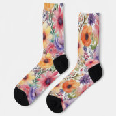 Chaussette Fleurs aquarelles (Gauche)