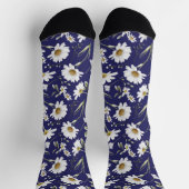 Chaussette Fleurs Aquarelles Blanches (Haut)