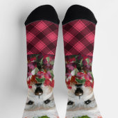 Chaussette Fleurs blanches et roses (Haut)