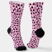 Chaussette Fleurs blanches noires mignonnes (Angulaire)