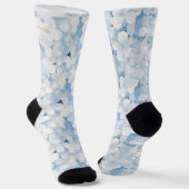 Chaussette Fleurs Bleu Blanc de Santorin (Angulaire)