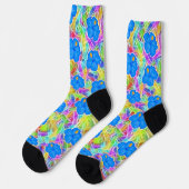 Chaussette Fleurs Bleues Hawaïennes (Gauche)