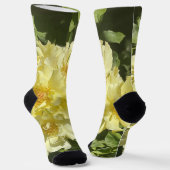Chaussette Fleurs botaniques jaunes (Angulaire)
