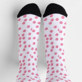 Chaussette Fleurs BOtaniques roses élégantes (Haut)