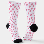 Chaussette Fleurs BOtaniques roses élégantes (Angulaire)