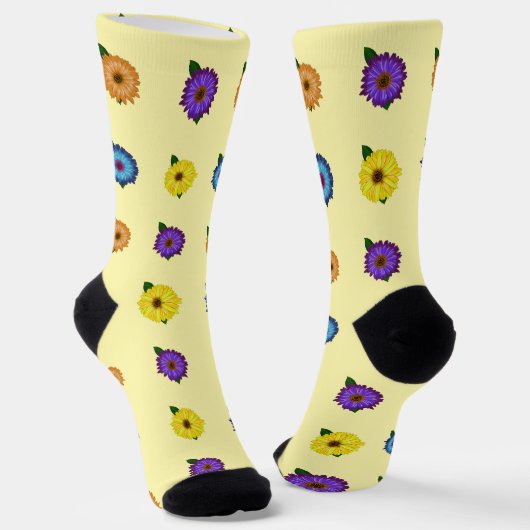 Chaussette Fleurs Colorées (Angulaire)