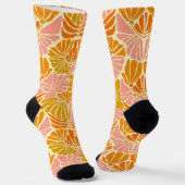 Chaussette Fleurs colorées rétro (Angulaire)