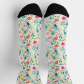 Chaussette Fleurs d'aquarelle : Jardin de rêve (Haut)
