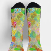 CHAUSSETTE FLEURS D'ASTER & CONE & COULEUR D'EAU TROPICALE FE (Haut)