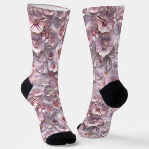 Chaussette Fleurs de cerises 3d sucrées