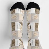 Chaussette Fleurs de crème sur blanc (Haut)