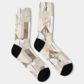 Chaussette Fleurs de crème sur blanc (Droite)