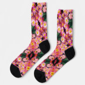 Chaussette Fleurs De Faisée Rose Et Motif De Bumble (Gauche)