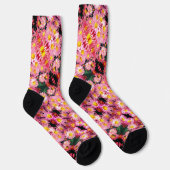 Chaussette Fleurs De Faisée Rose Et Motif De Bumble (Droite)
