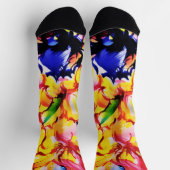 Chaussette Fleurs de fleurs Abstraites d'été exotiques (Haut)