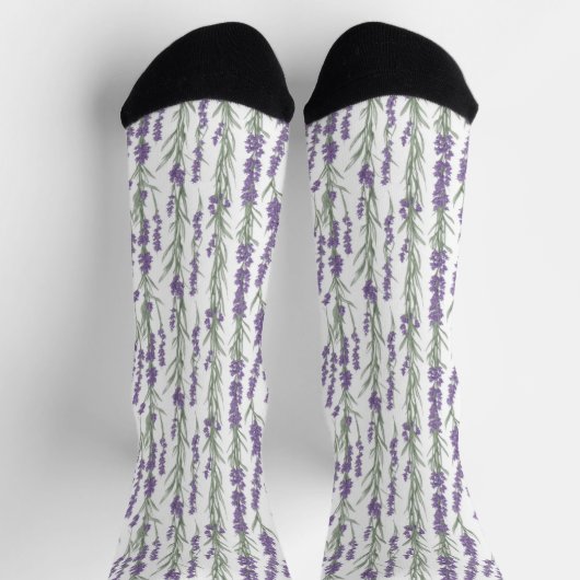 Chaussette Fleurs de lavande à l'aquarelle (Haut)