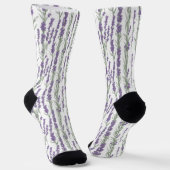 Chaussette Fleurs de lavande à l'aquarelle (Angulaire)