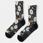 Chaussette Fleurs de lune et sphinx Moths 2 (Gauche)