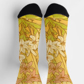 Chaussette Fleurs de lys Art nouveau d'Alphonse Mucha (Haut)